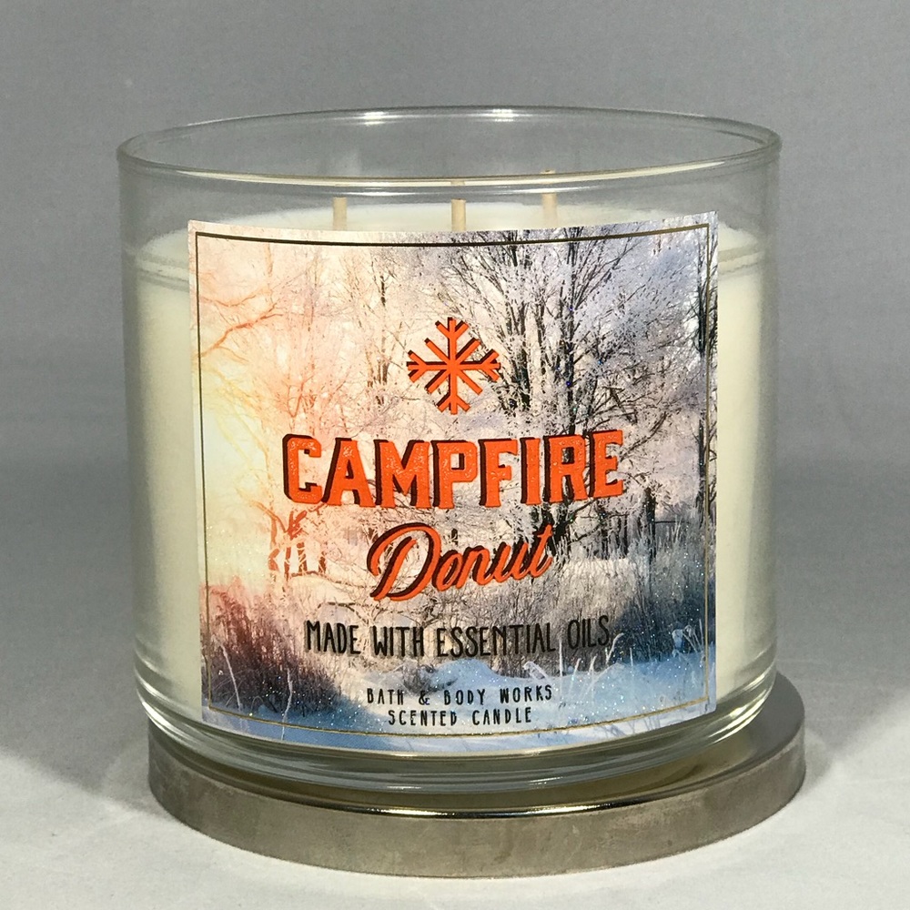 Scented Candle Campfire Donut